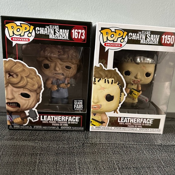 Funko Pop Leatherface HOT TOPIC SCARE FAIR 1673 & 1150 Texas Chainsaw Massacre - Picture 1 of 9